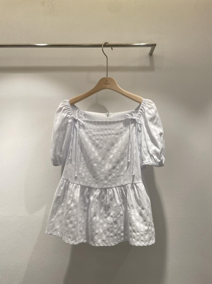 Magie韓國直郵女裝新品熱賣24春夏人氣時尚真品襯衫蕾絲衫VI A襯衫/蕾絲衫