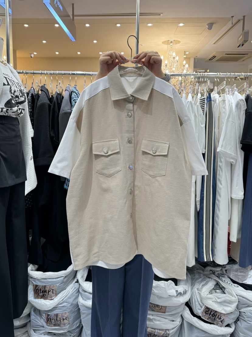 Workshop韓國直郵東大門代購女裝新品職業真品時尚襯衫蕾絲衫Work_shop襯衫/蕾絲衫