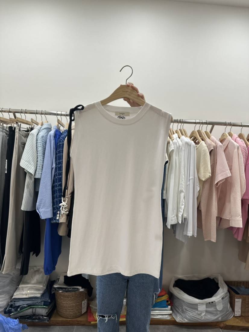 Delight直郵韓國代購女裝新品推薦熱賣時尚休閑吊帶背心刺繡DELIGHT吊帶/背心