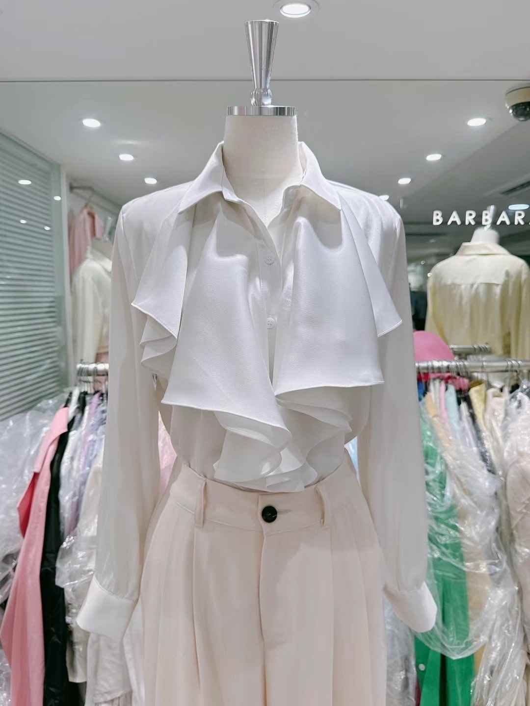 THE BARBARA韓國直郵女裝新款人氣休閑真品職業襯衫蕾絲衫THE BARBARA襯衫/蕾絲衫