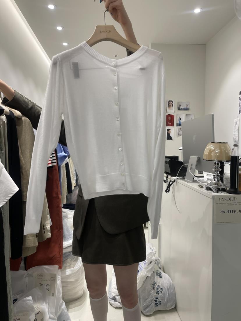 UNNOEUD韓國直郵女裝新款24春夏推薦真品職業人氣針織衫雙面THE REST/UNNOEUD針織衫