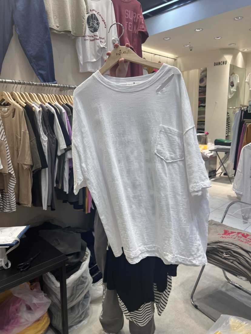 REPLAY韓國直郵東大門實拍女裝新品職業推薦24春夏休閑T恤REPLAYT恤