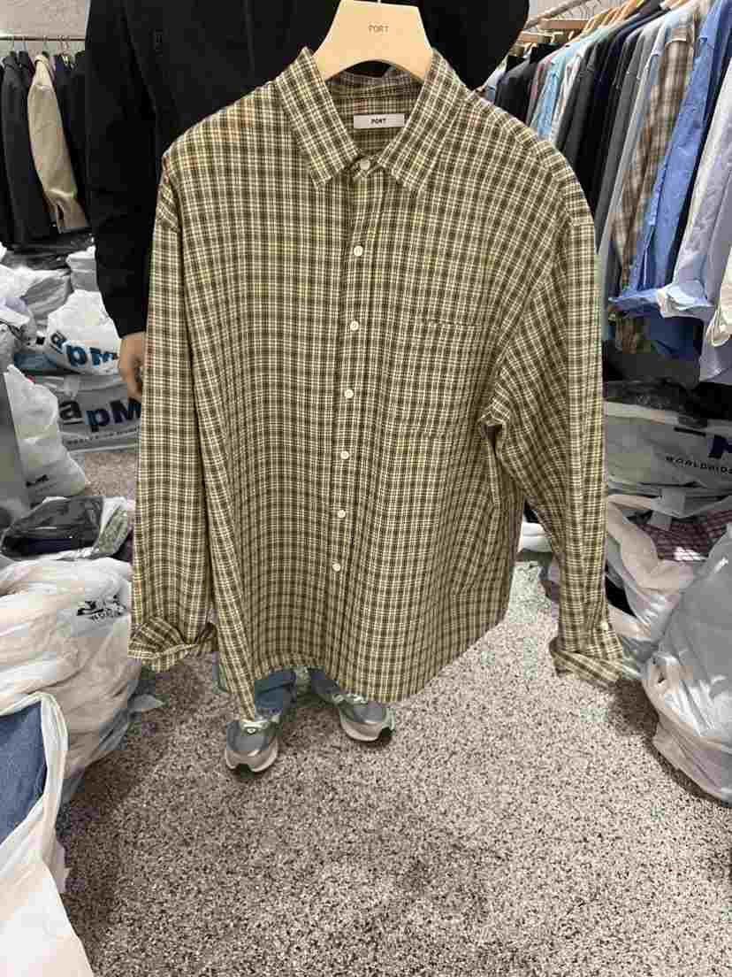 PORT直郵韓國代購女士新品人氣24春夏休閑職業襯衫蕾絲衫PORT-男裝襯衫/蕾絲衫