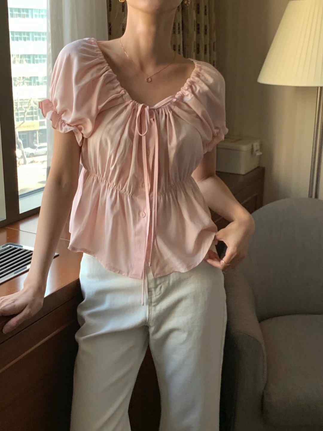 SALT.B韓國直郵東大門代購女裝新品人氣推薦休閑襯衫蕾絲衫SALT.B襯衫/蕾絲衫