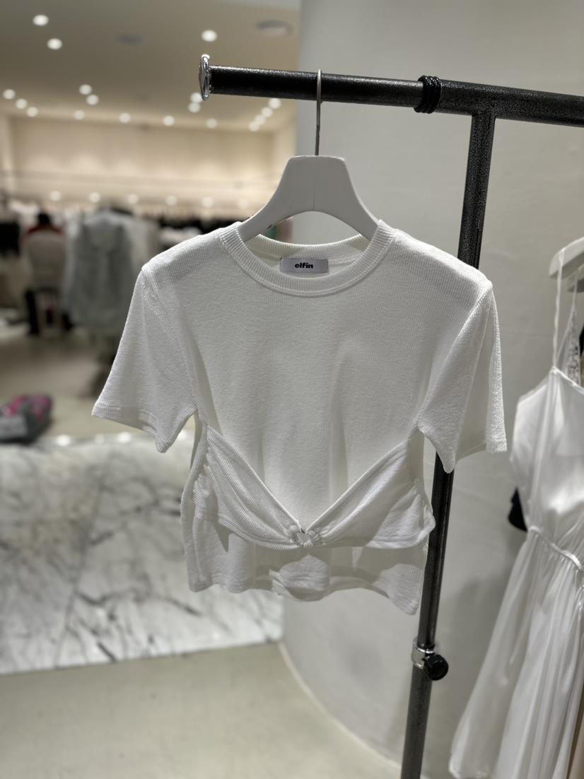 ELFIN韓國直郵東大門代購女裝新品人氣熱賣真品休閑T恤假兩件TOPDRESSINGT恤