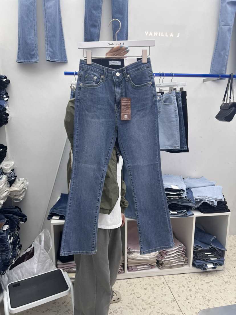 VANILLA J韓國直郵東大門代購女裝新品時尚真品職業牛仔褲VANILLA J牛仔褲