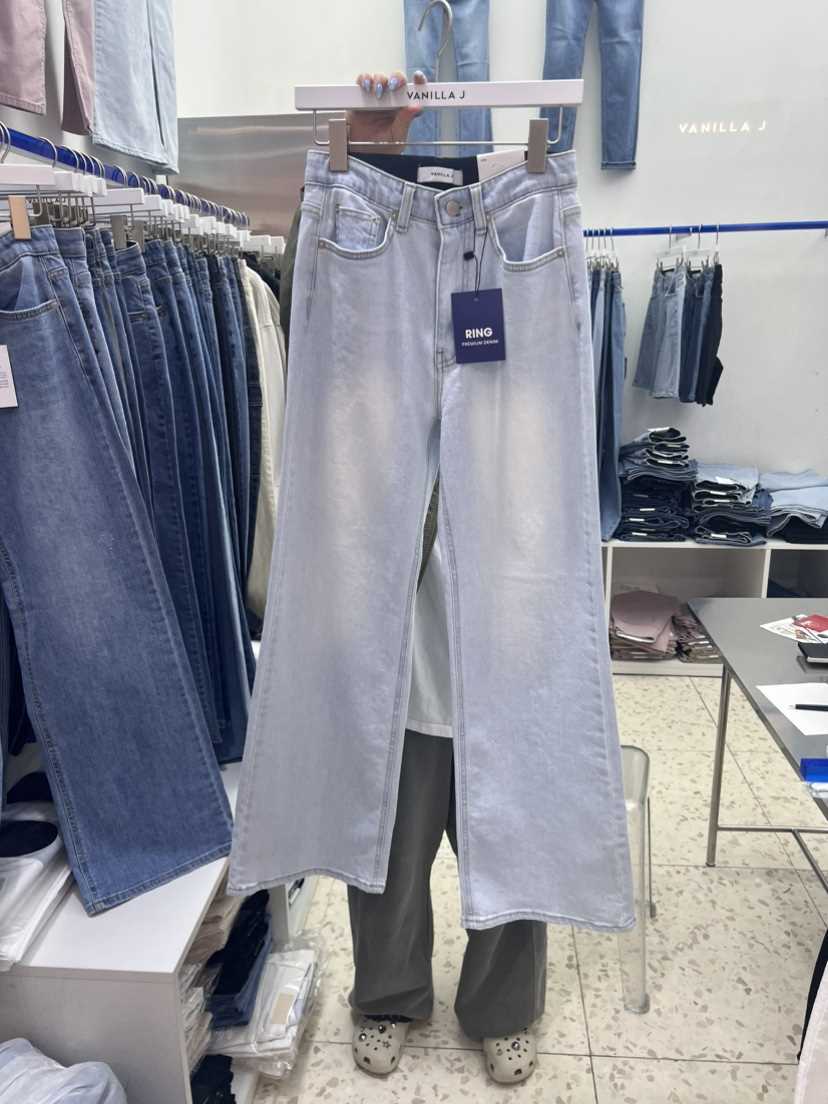 VANILLA J直郵韓國代購女裝新品職業真品人氣24春夏牛仔褲VANILLA J牛仔褲