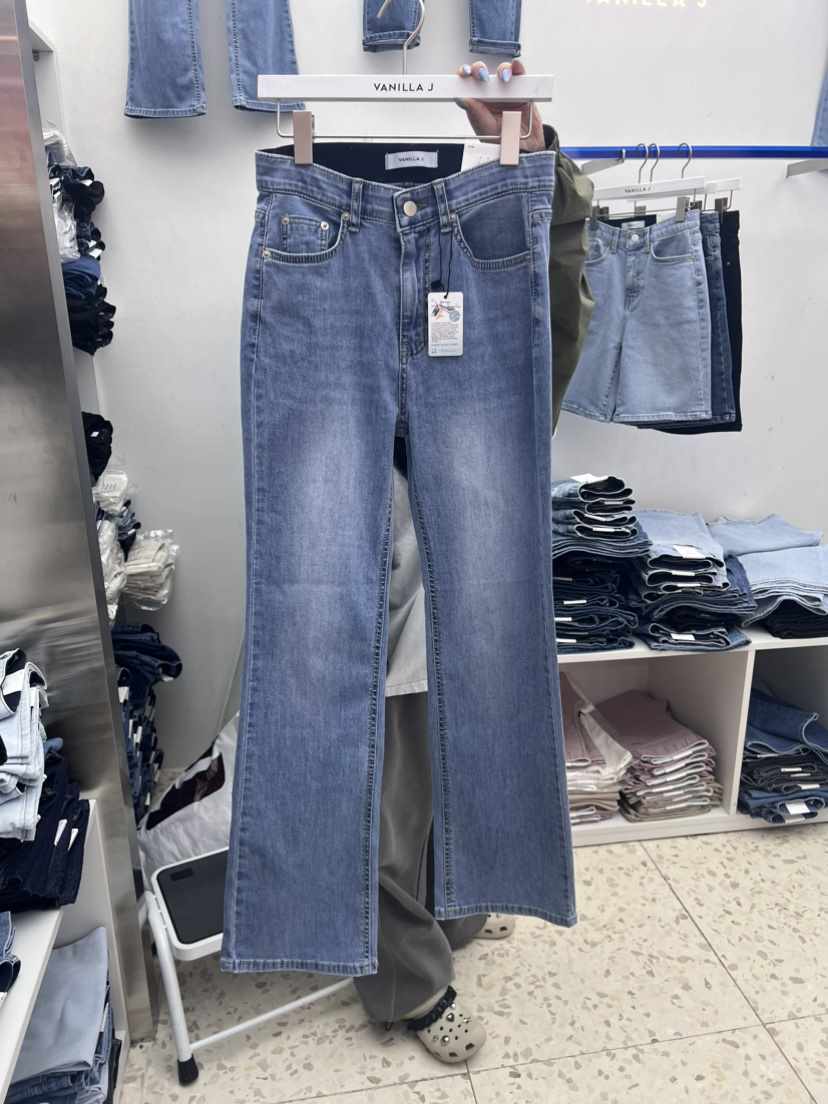 VANILLA J韓國直郵東大門代購女裝新品推薦熱賣休閑牛仔褲VANILLA J牛仔褲