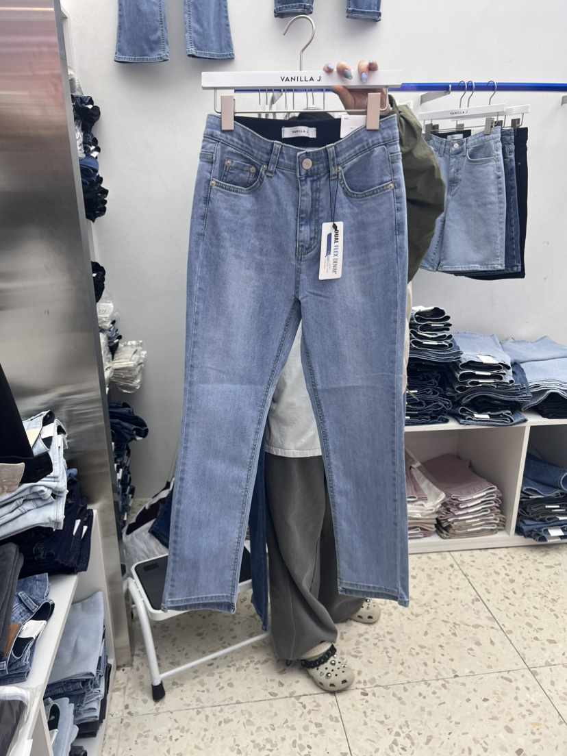 VANILLA J直郵韓國代購女裝新品時尚真品人氣職業熱賣牛仔褲VANILLA J牛仔褲