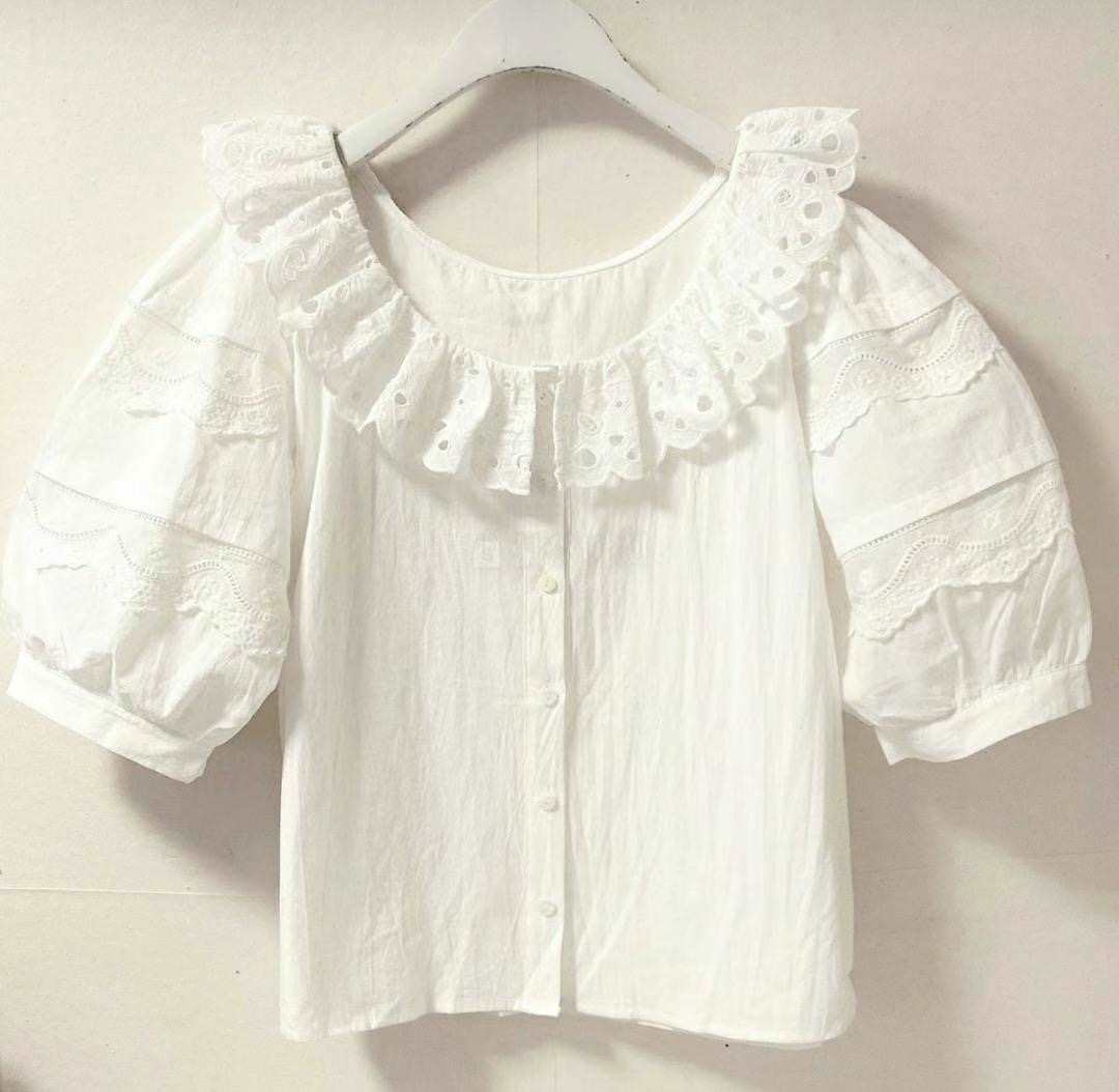 WHITE直郵韓國代購女裝新品熱賣時尚真品推薦休閑襯衫蕾絲衫WHITE襯衫/蕾絲衫