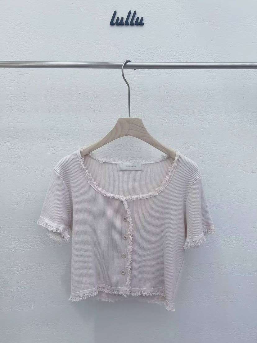 LULULALLA韓國直郵女裝新款推薦真品24春夏職業時尚針織衫LULULALLA針織衫