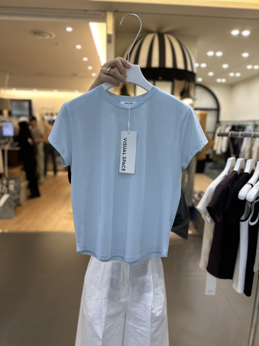 VISUAL SPACE直郵韓國代購女裝新品24春夏時尚人氣推薦T恤VISUAL SPACET恤