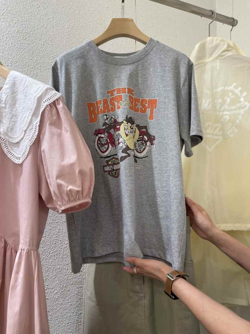 VILLABUTTON韓國直郵女裝新款職業人氣休閑熱賣24春夏T恤VILLABUTTONT恤
