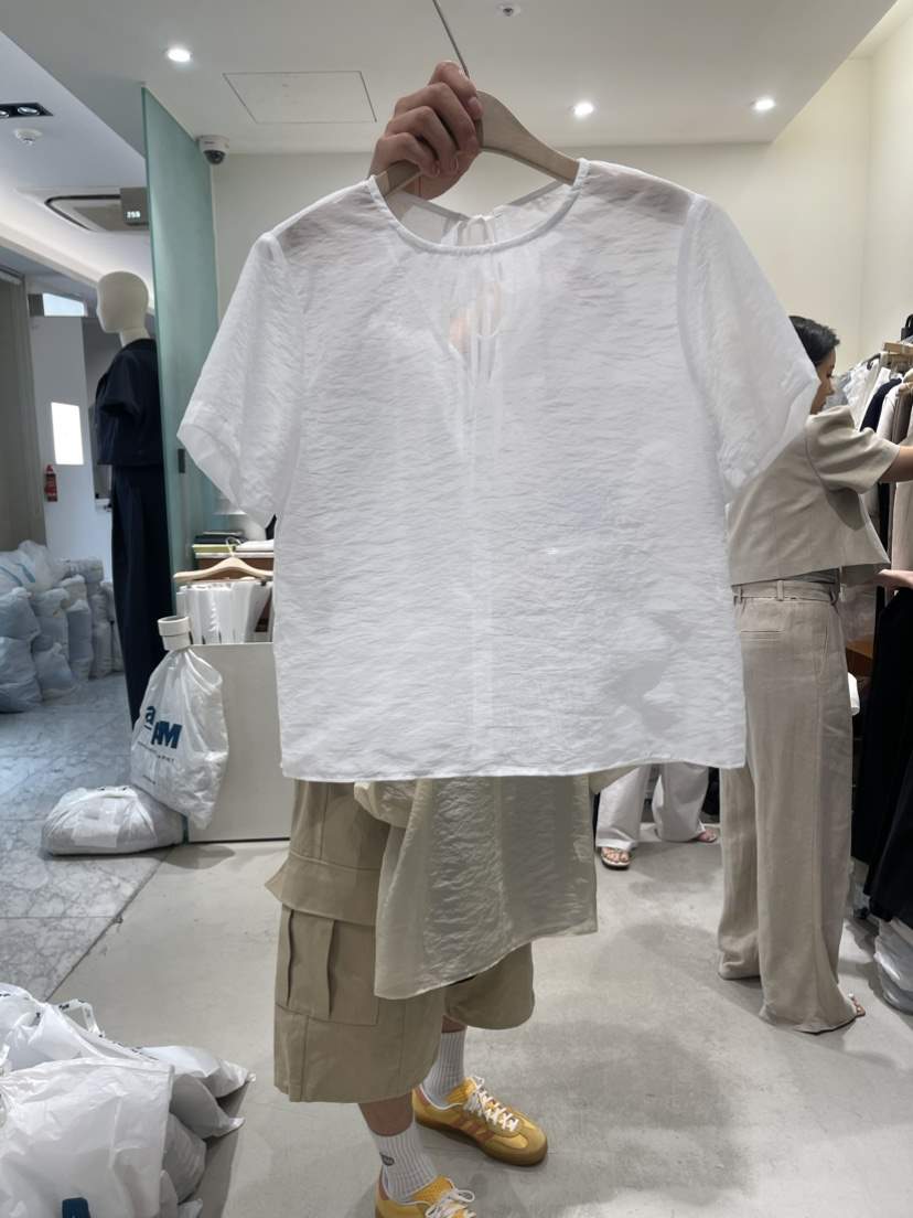 W AND J韓國直郵東大門實拍女裝新品24春夏職業襯衫蕾絲衫W AND J襯衫/蕾絲衫