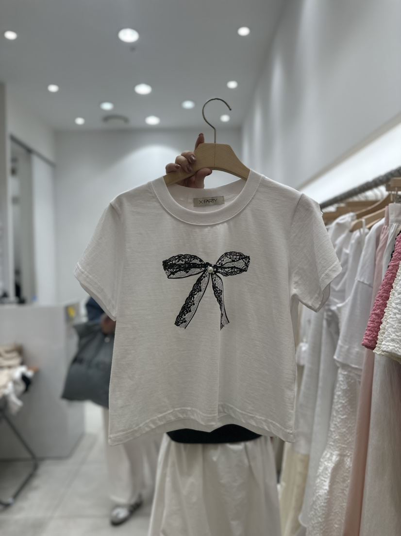 X PARTY韓國直郵女裝新品職業真品推薦休閑24春夏人氣T恤XPARTYT恤