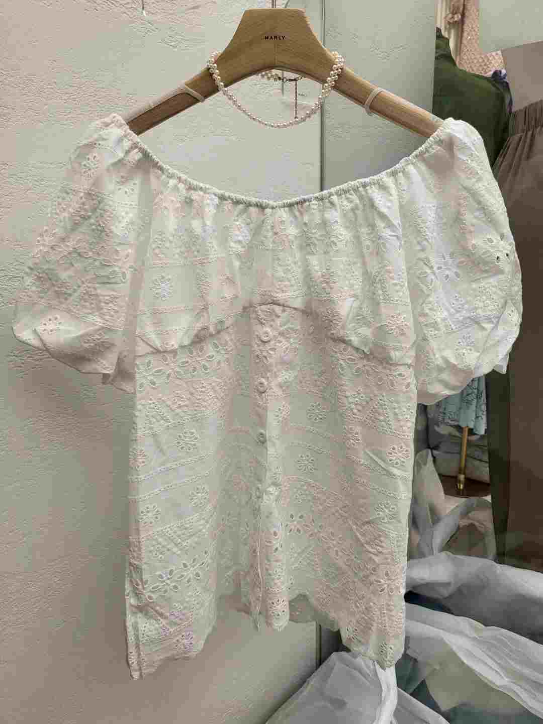 MARLY韓國直郵東大門實拍女士新品真品時尚24春夏襯衫蕾絲衫MARLY襯衫/蕾絲衫
