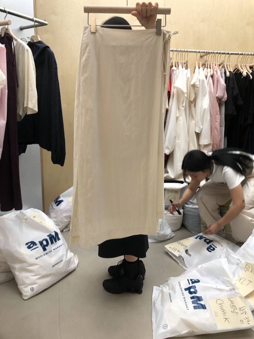 BASKET直郵韓國代購女裝新品熱賣真品休閑推薦24春夏長裙BASKET長裙