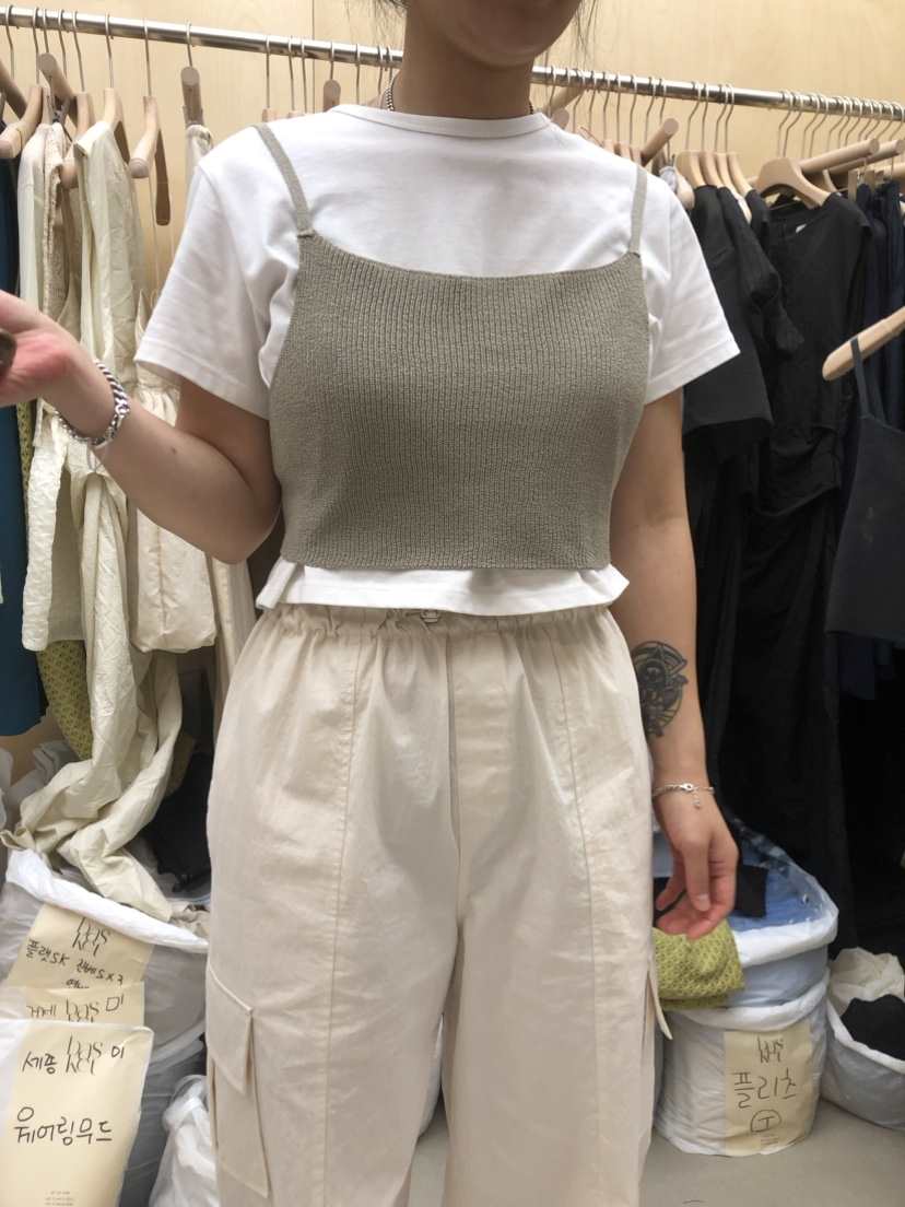 BASKET韓國直郵女裝新品24春夏人氣職業休閑熱賣吊帶背心BASKET吊帶/背心