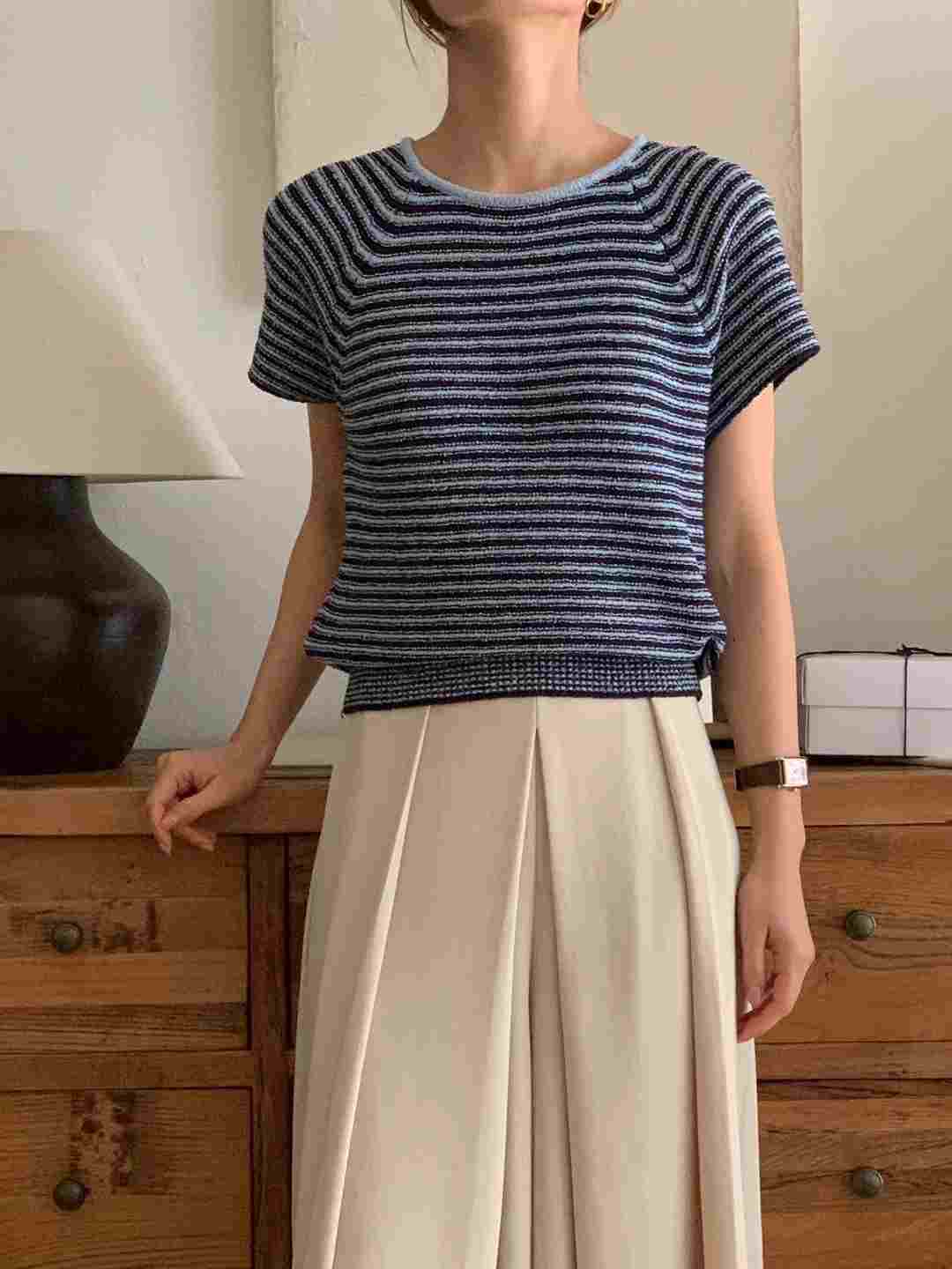 VINE直郵韓國代購女裝新品人氣時尚職業24春夏推薦針織衫VINE針織衫