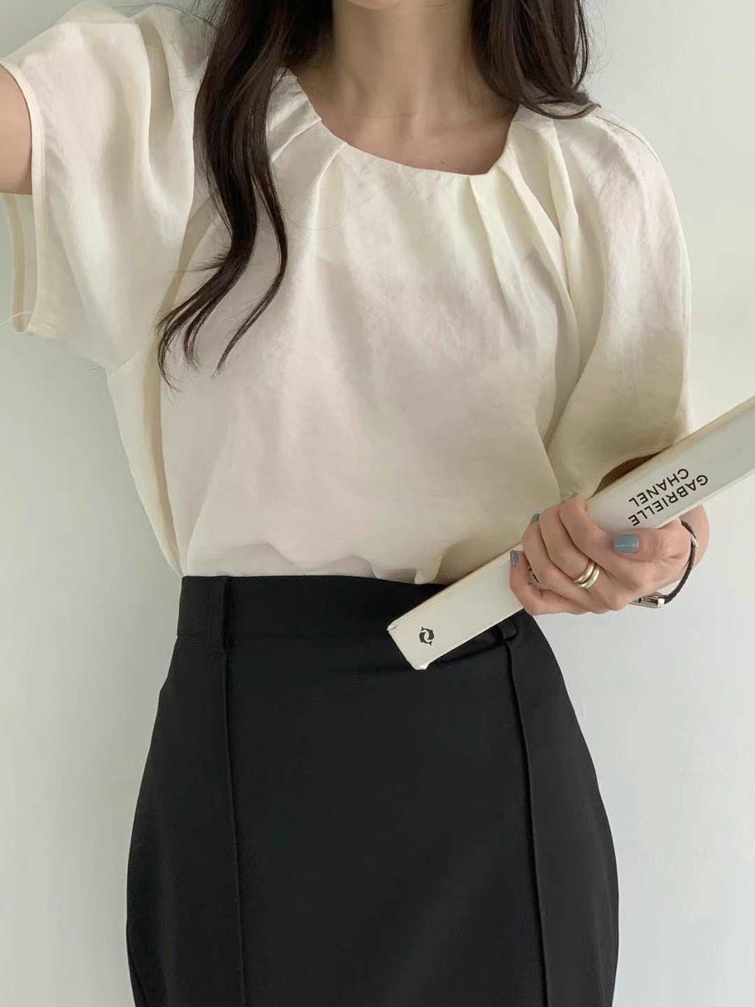 VINE韓國直郵東大門代購女裝新款休閑熱賣時尚24春夏襯衫蕾絲衫VINE襯衫/蕾絲衫