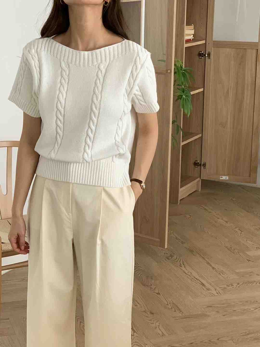 VINE直郵韓國代購女裝新品人氣休閑24春夏真品熱賣針織衫VINE針織衫