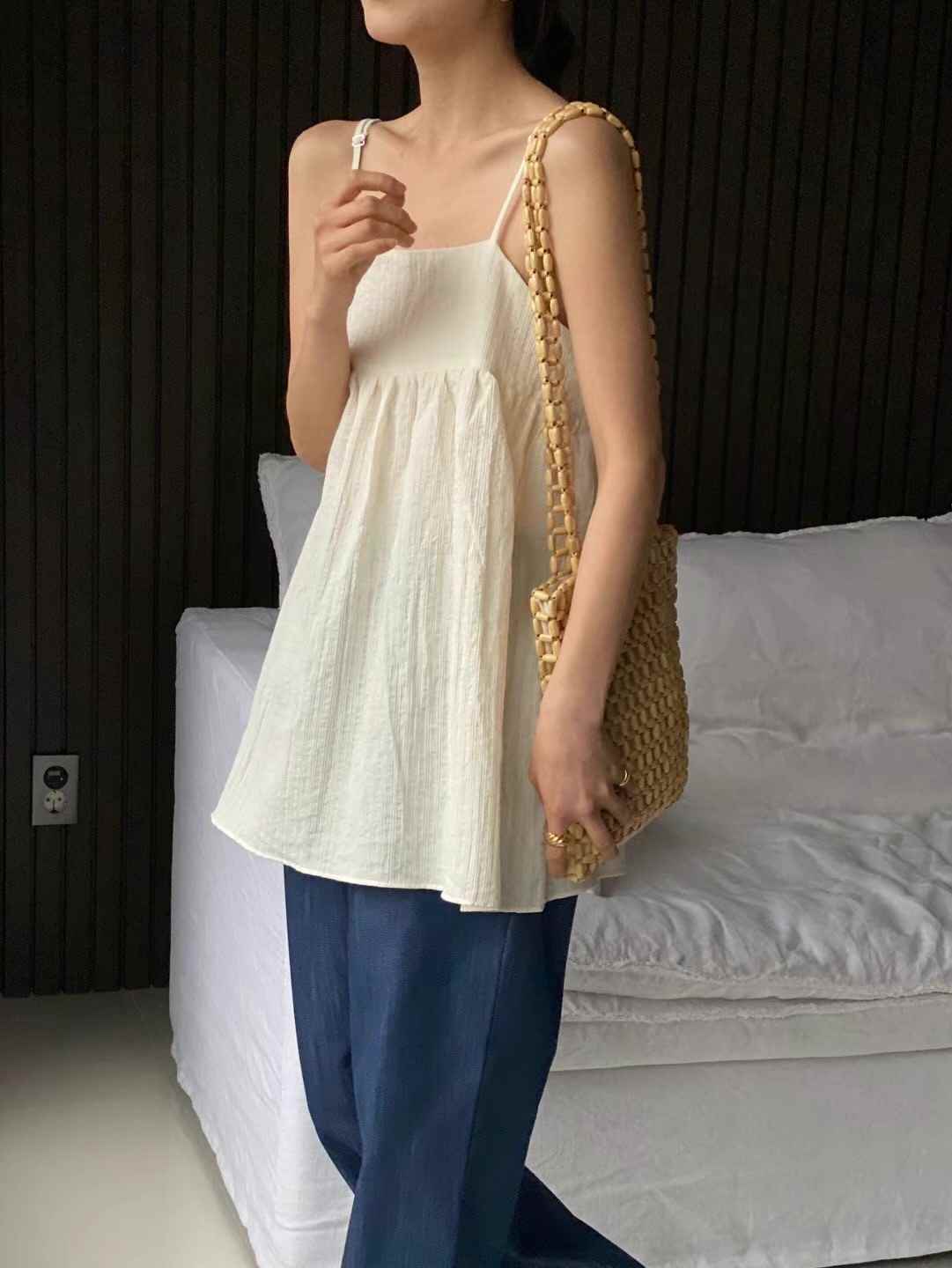 BABY PUSH直郵韓國代購女裝新品真品人氣時尚24春夏吊帶背心BABY PUSH吊帶/背心