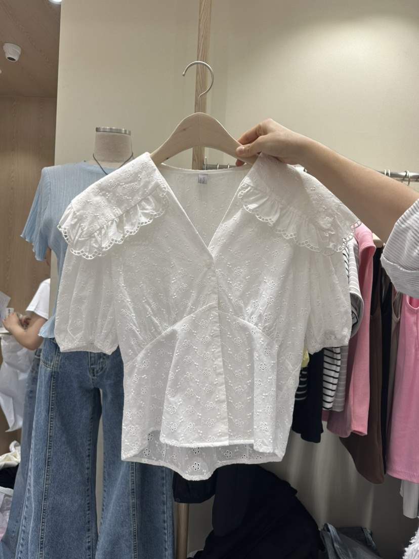 VINTAGE VIBE韓國直郵女裝新品24春夏職業休閑襯衫蕾絲衫VINTAGE VIBE襯衫/蕾絲衫