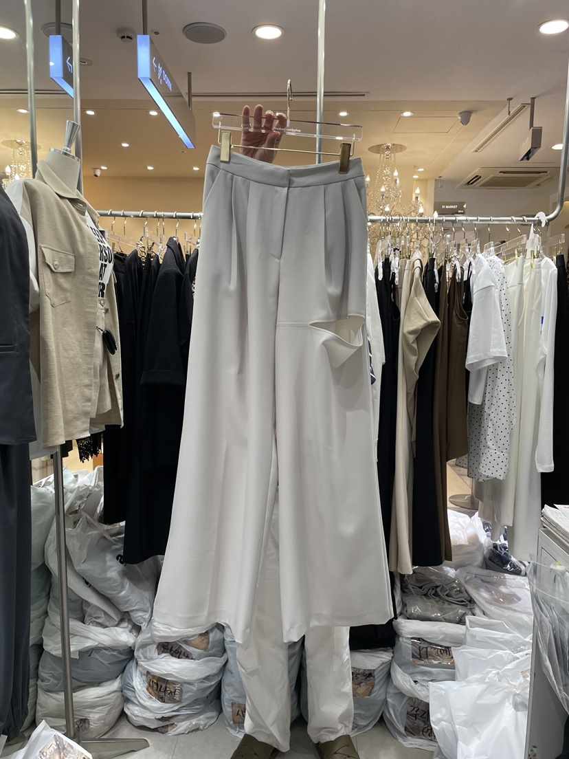 Workshop韓國直郵東大門代購女裝新品24春夏職業人氣休閑褲Work_shop休閑褲