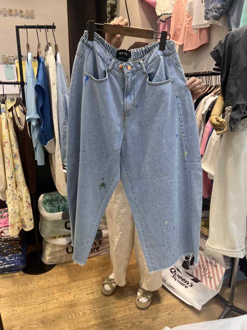 YESFREE韓國直郵東大門代購女裝新品真品24春夏人氣牛仔褲YESFREE牛仔褲