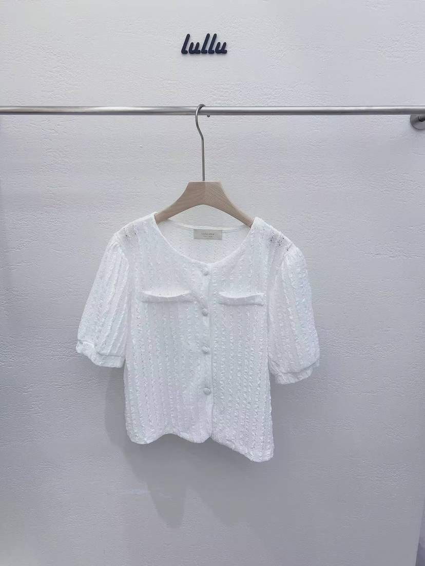 LULULALLA直郵韓國代購女裝新品時尚休閑真品熱賣襯衫蕾絲衫LULULALLA襯衫/蕾絲衫