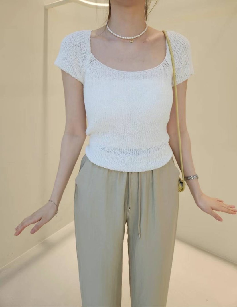 LULULALLA韓國直郵女裝新品人氣熱賣推薦休閑24春夏針織衫LULULALLA針織衫