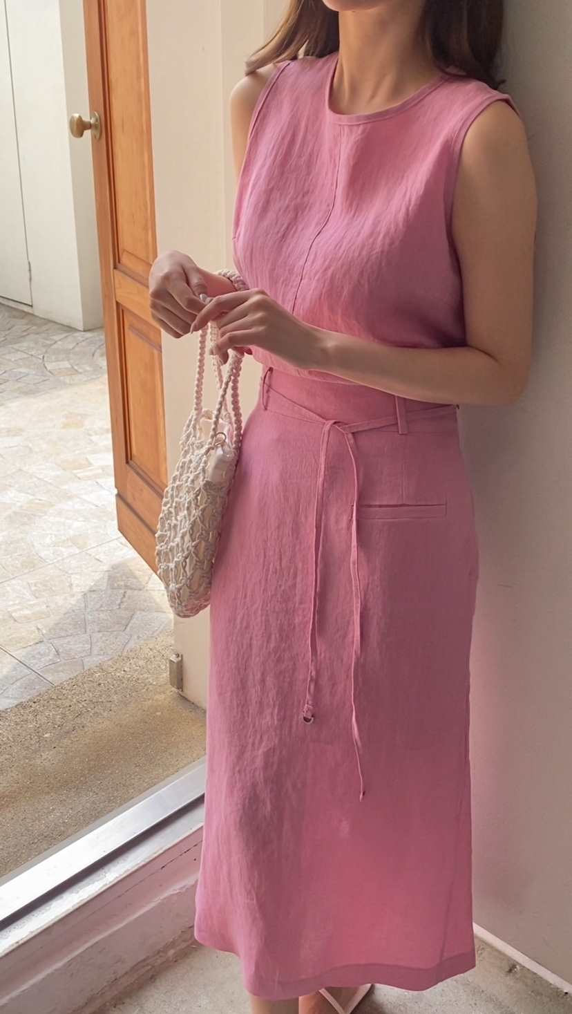 N BROWN韓國直郵東大門代購女裝新品休閑24春夏套裝亞麻N BROWN套裝