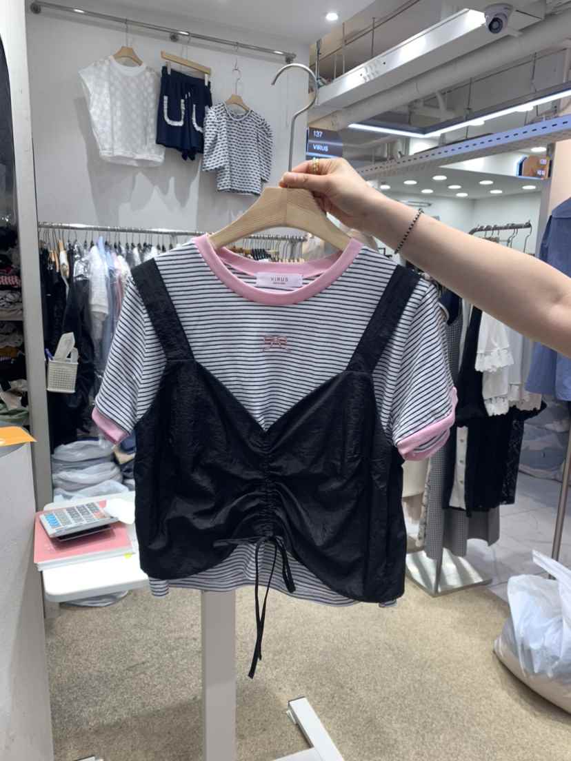 VIRUS韓國直郵東大門實拍女裝新款時尚休閑推薦真品24春夏套裝VIRUS套裝
