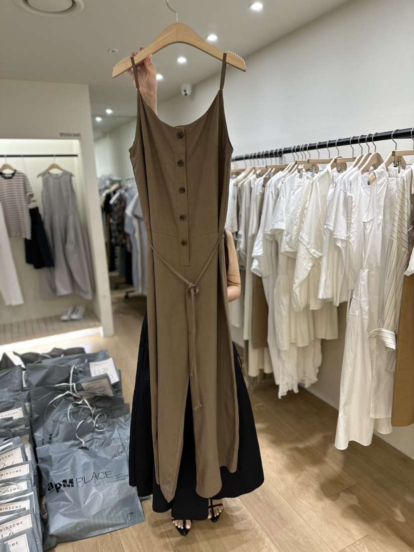WINSOME韓國直郵東大門代購女裝新品真品熱賣職業連衣裙亞麻WINSOME連衣裙