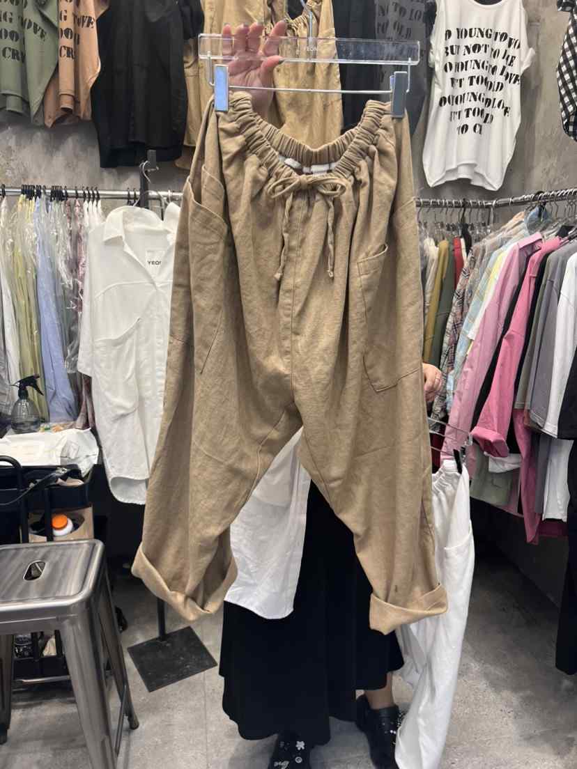 YEON-男女裝直郵韓國代購女裝新款熱賣人氣時尚休閑褲口袋YEON休閑褲