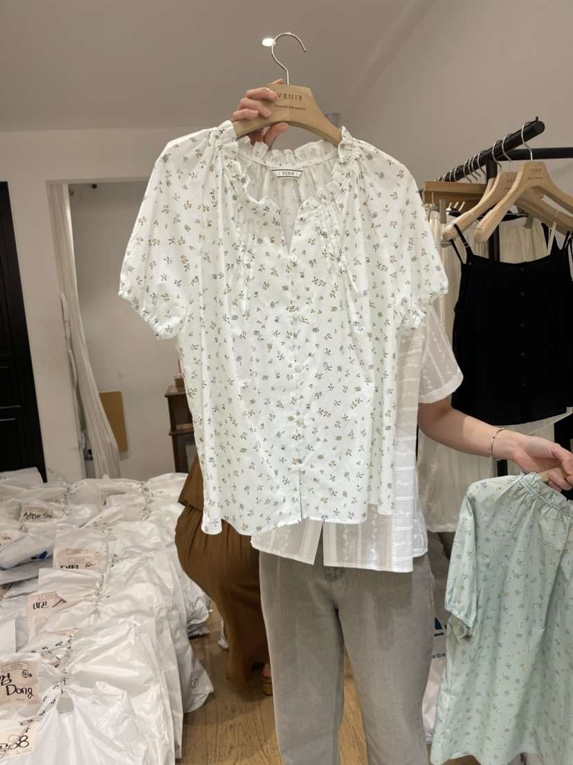 VENIR韓國直郵東大門代購女裝新款熱賣真品人氣時尚襯衫蕾絲衫VENIR-a襯衫/蕾絲衫
