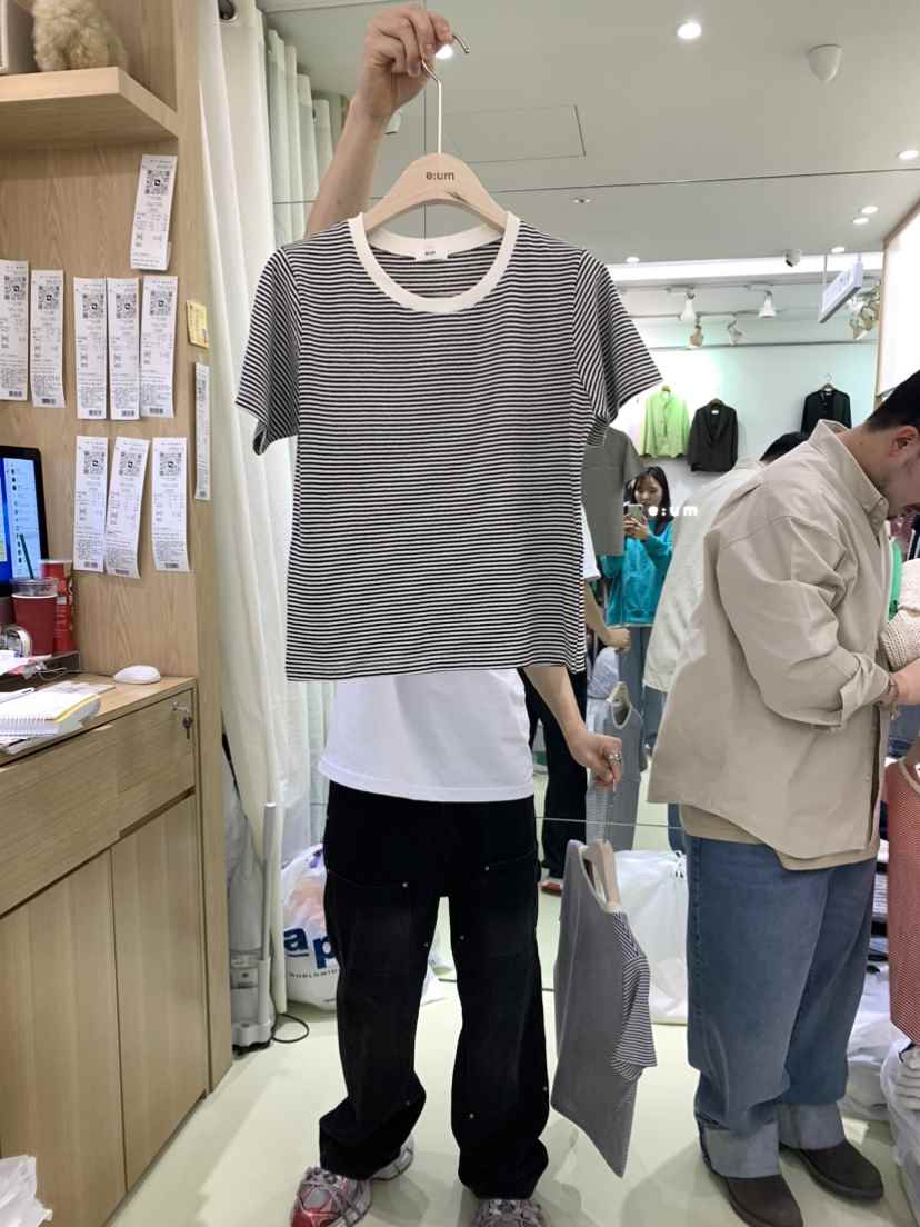 eum韓國直郵女裝新品真品人氣職業24春夏熱賣時尚休閑T恤EUMT恤