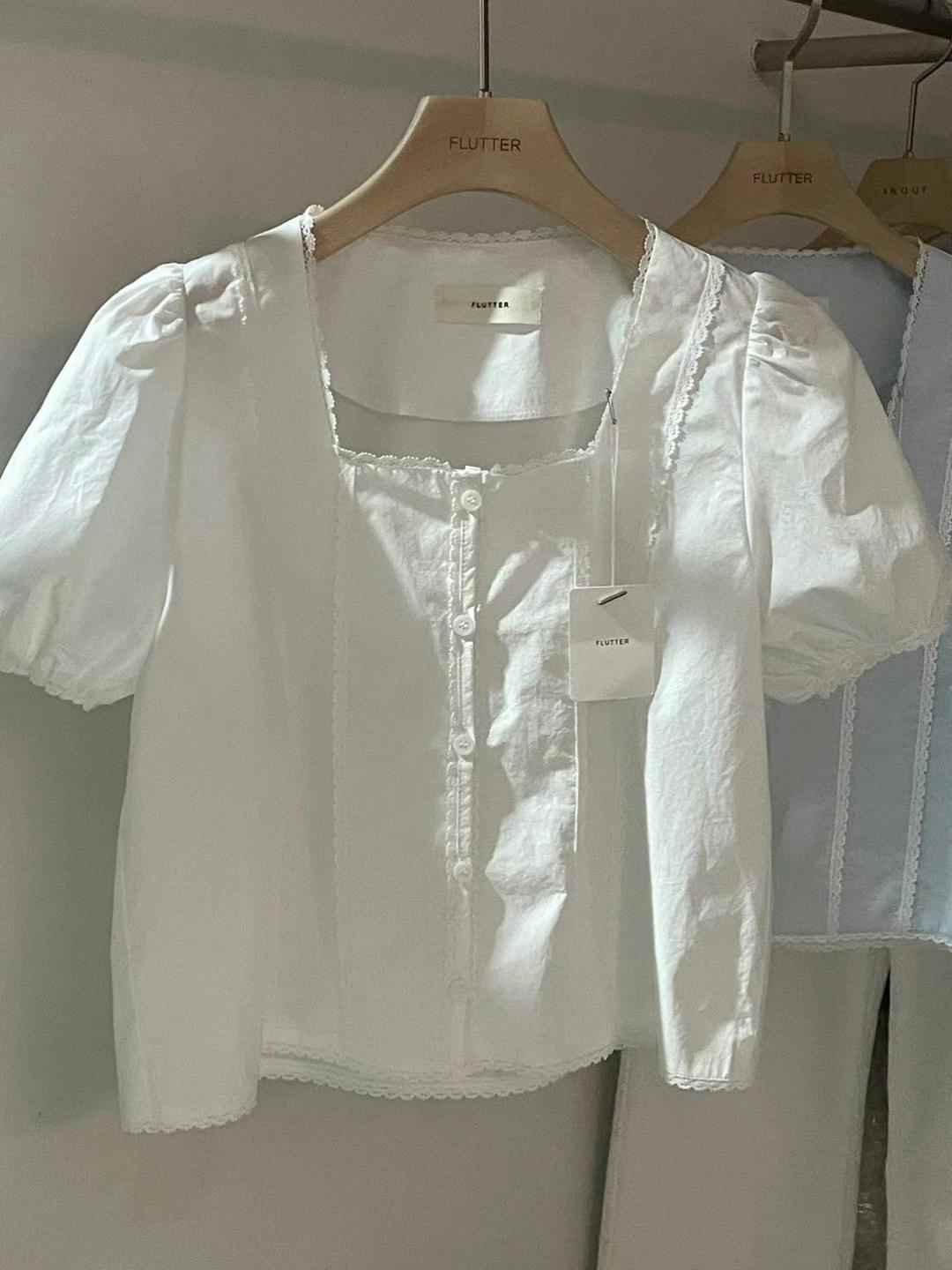 FLUTTER韓國直郵東大門實拍女裝新品真品職業人氣襯衫蕾絲衫FLUTTER/INOUF襯衫/蕾絲衫