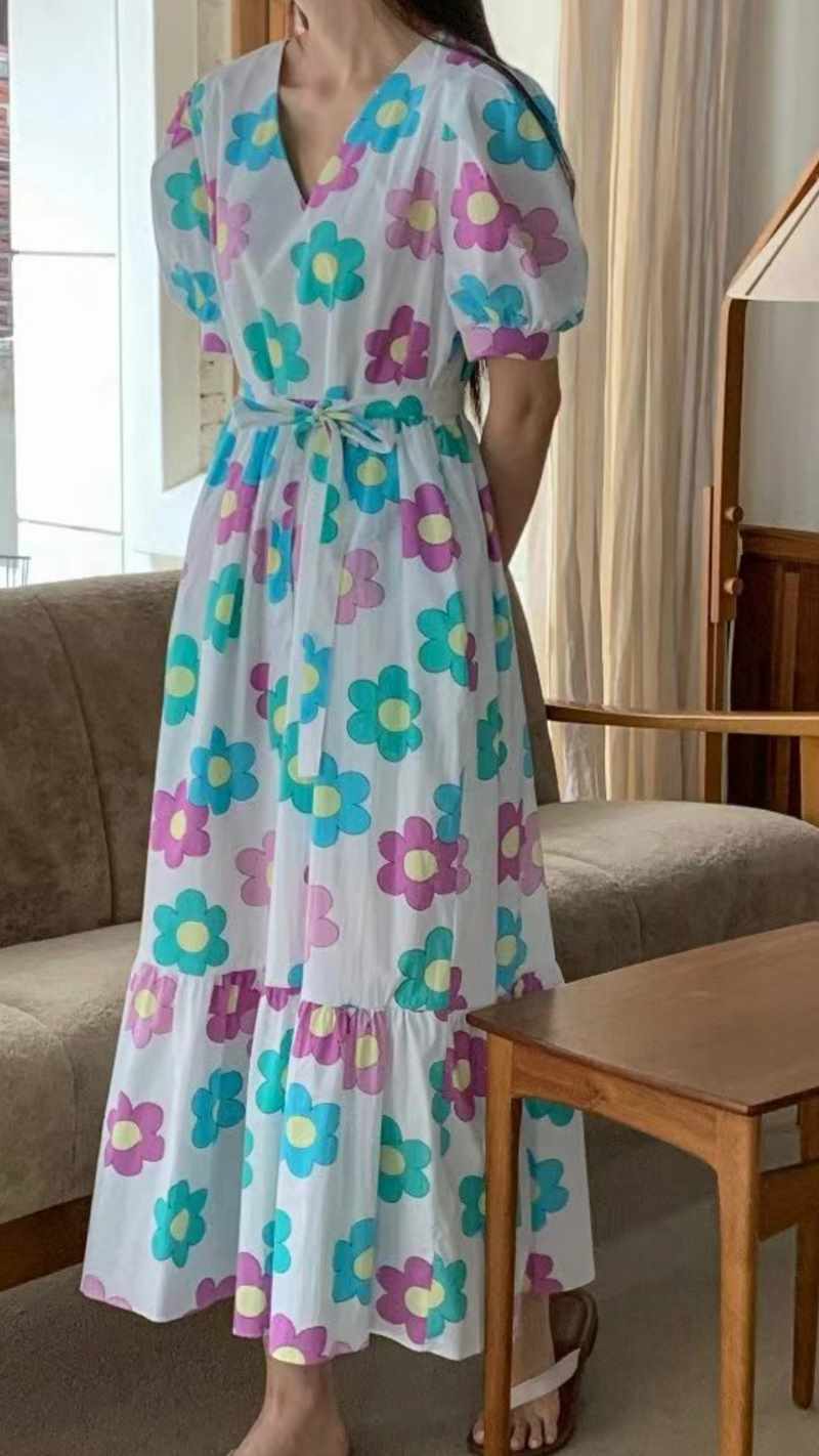 STYLE LOUNGE韓國直郵東大門實拍女裝新品熱賣連衣裙含腰帶STYLE LOUNGE連衣裙