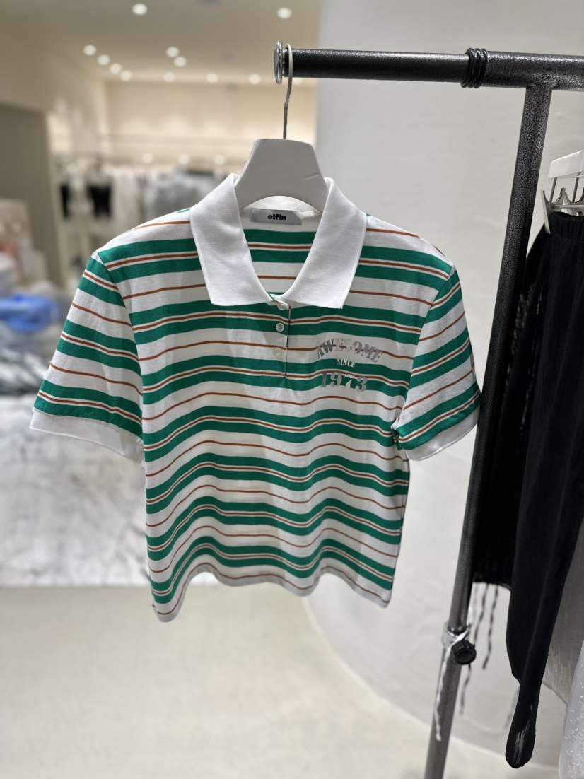 ELFIN韓國直郵東大門實拍女裝新品熱賣真品人氣24春夏T恤TOPDRESSINGT恤