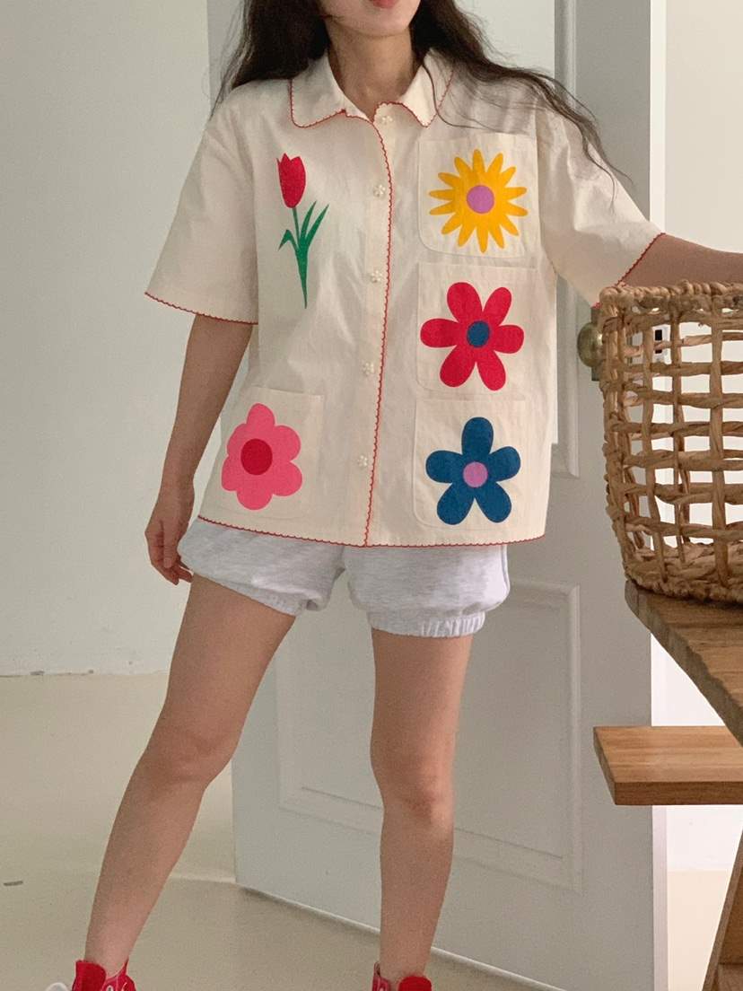 JKICHI直郵韓國代購女裝新品時尚人氣推薦休閑熱賣襯衫蕾絲衫EDIT襯衫/蕾絲衫