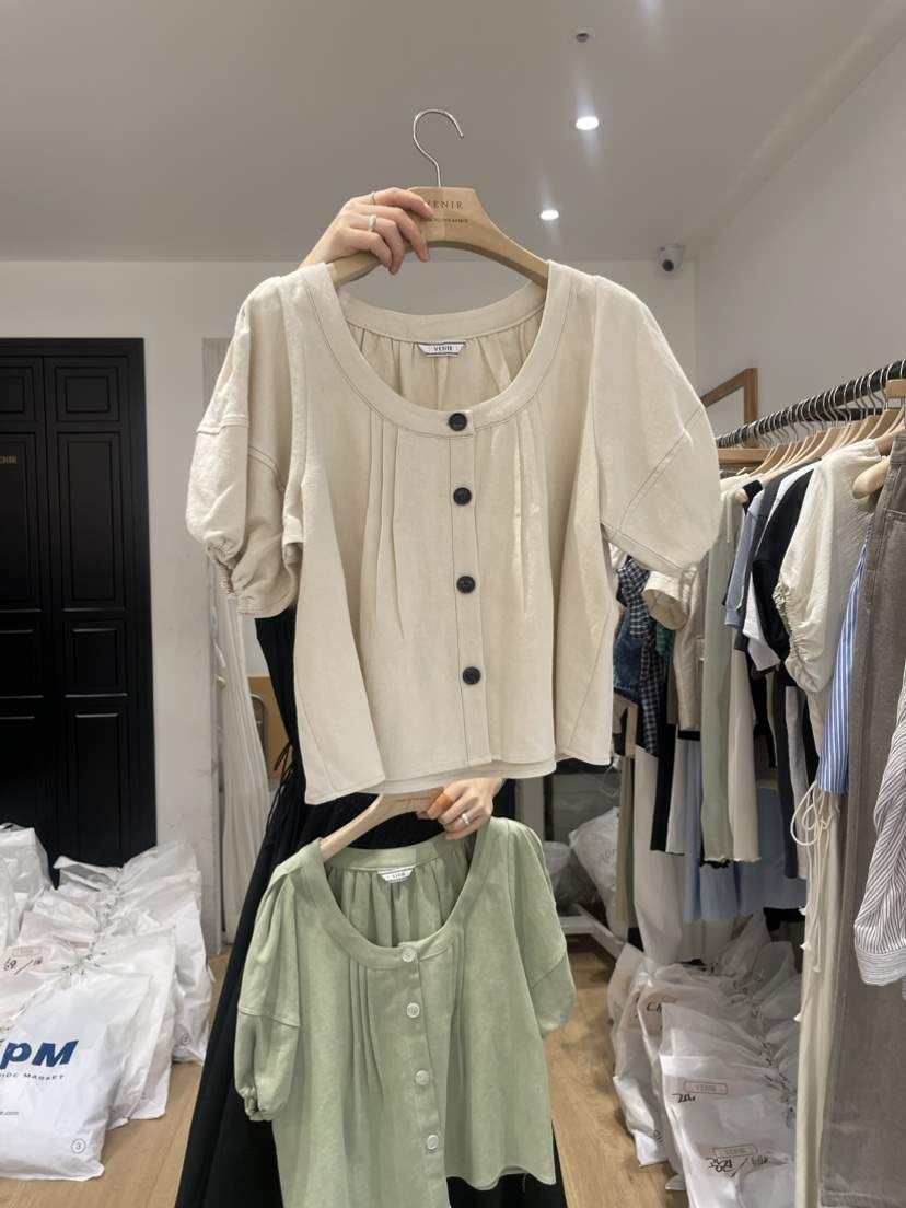 VENIR韓國直郵東大門代購女裝新品職業休閑熱賣推薦襯衫蕾絲衫VENIR-a襯衫/蕾絲衫