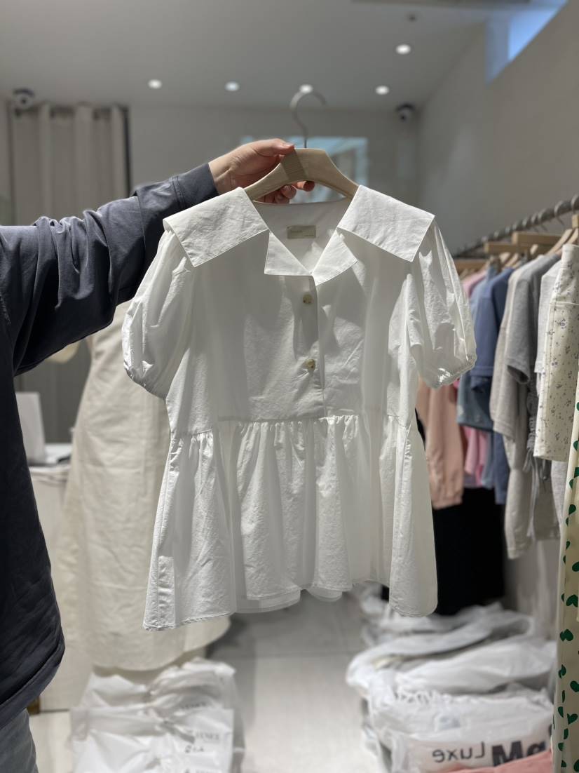VENICE韓國直郵女裝新品推薦熱賣休閑真品24春夏襯衫蕾絲衫VENICE襯衫/蕾絲衫