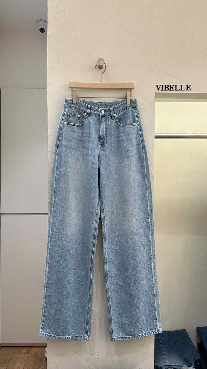 Vibelle韓國直郵女裝新款職業人氣24春夏時尚牛仔褲牛仔布VIBELLE牛仔褲