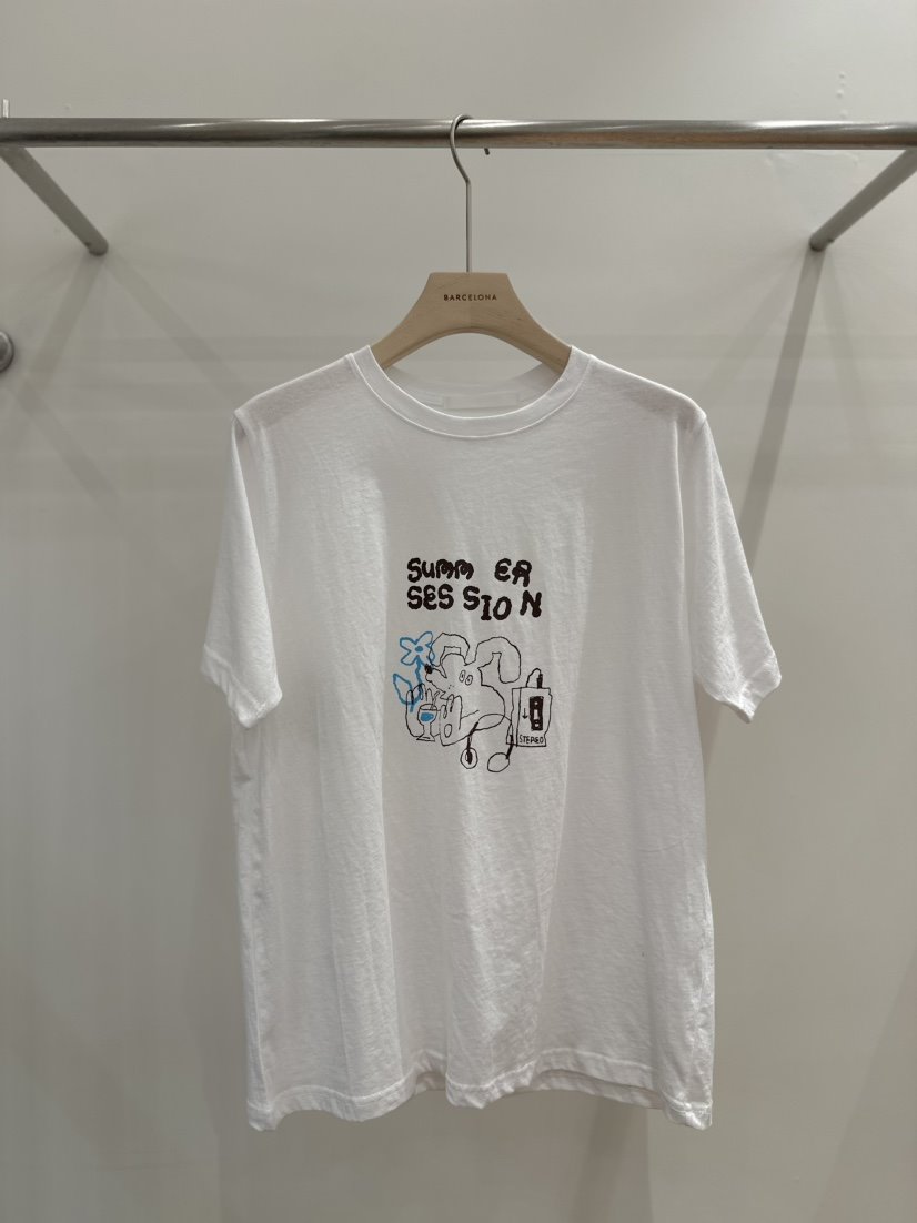 BARCE LONA直郵韓國代購女裝新款時尚人氣24春夏真品T恤BARCE LONAT恤