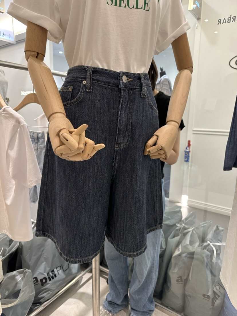 BARBAR/WATER檔口雙標簽直郵韓國代購女裝新款時尚短褲牛仔布RIBBON短褲