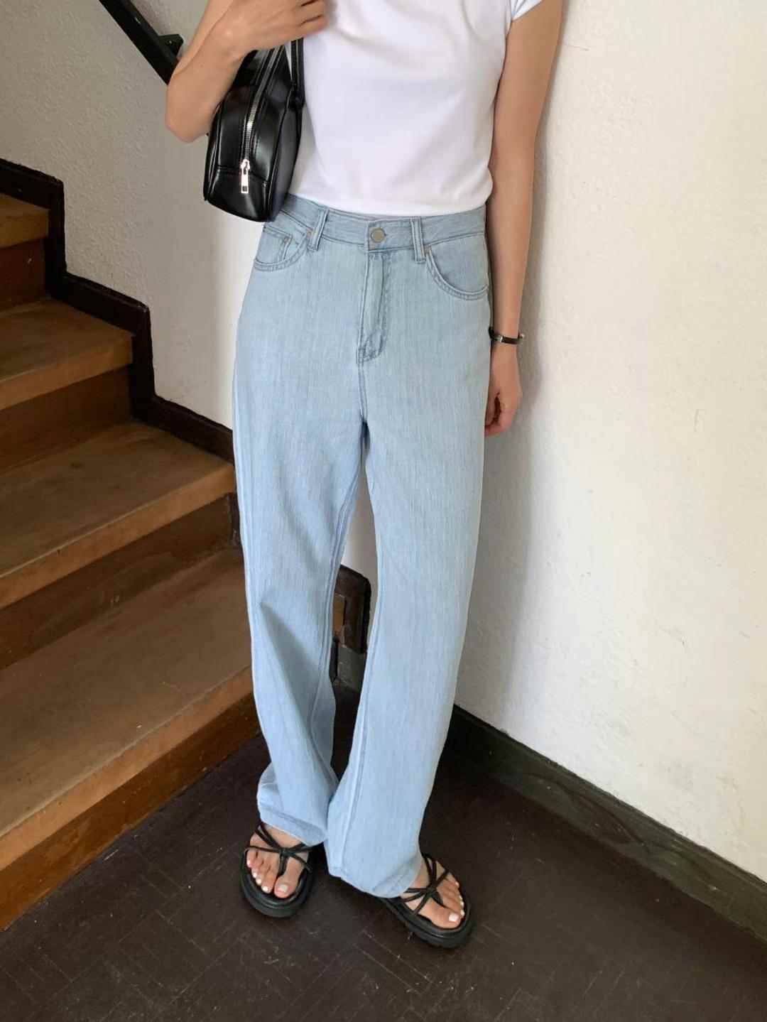 COREBLUE韓國直郵女裝新品休閑真品時尚人氣熱賣職業牛仔褲like core/COREBLUE牛仔褲