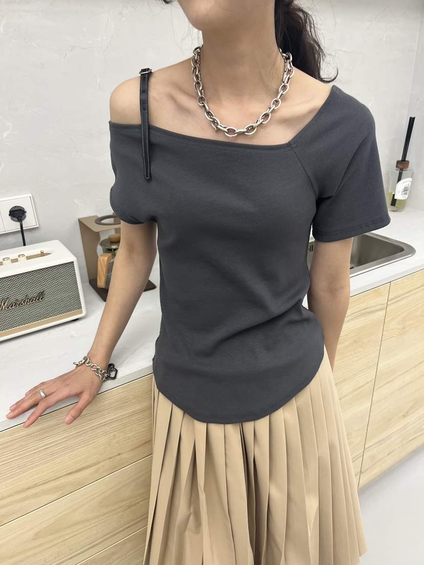 GINGER韓國直郵女裝新品職業時尚推薦熱賣24春夏休閑真品T恤COCOMATONT恤