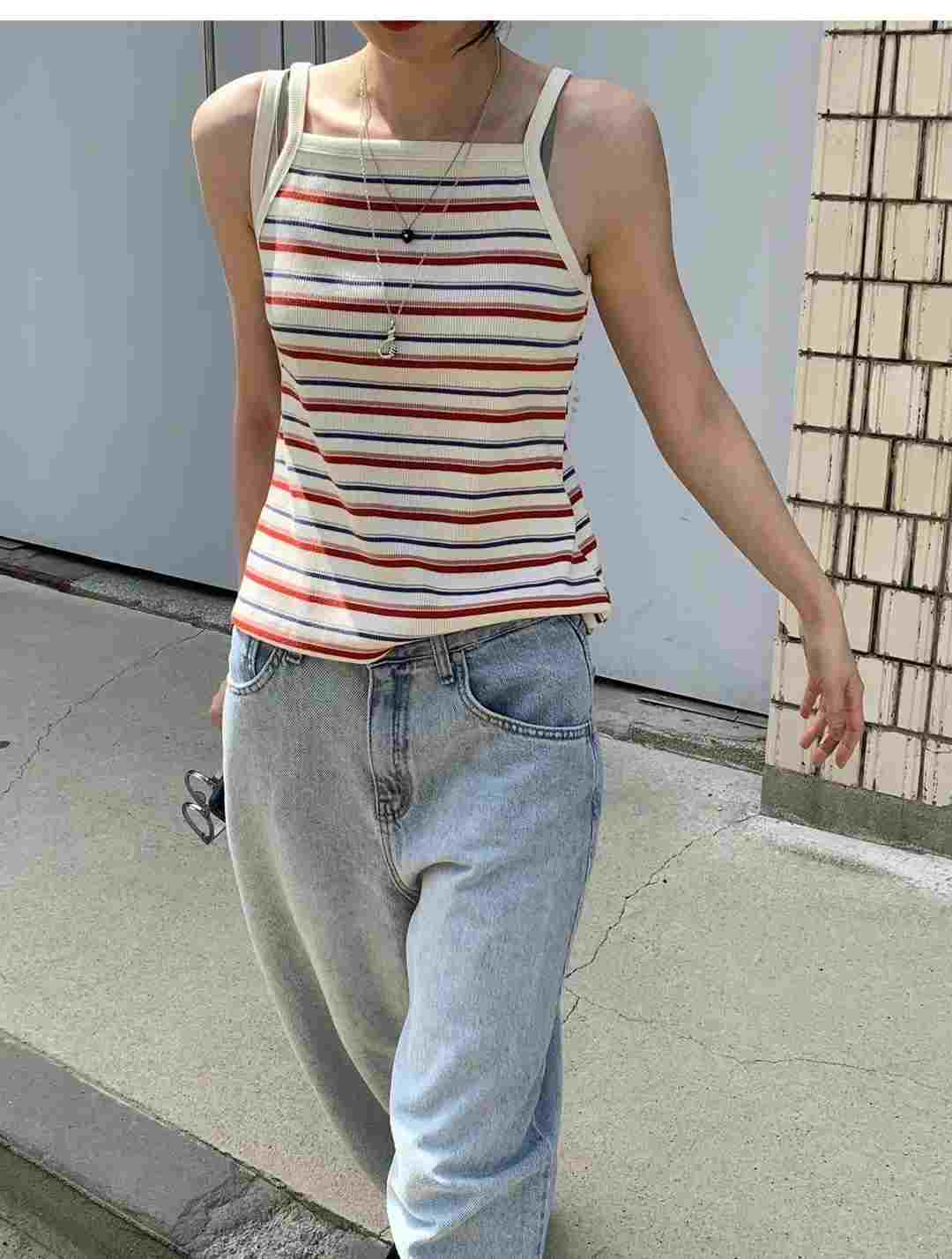 STAY韓國直郵東大門實拍女裝新品熱賣24春夏時尚吊帶背心STAY吊帶/背心