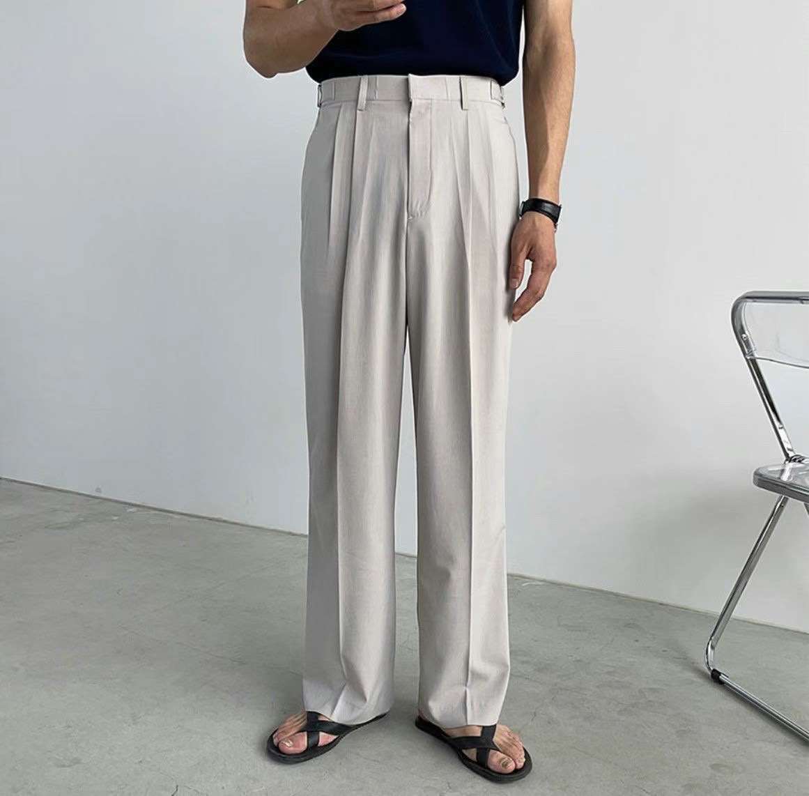 LEVARN韓國直郵女裝新款休閑真品熱賣職業時尚24春夏休閑褲LEVARN-男裝休閑褲